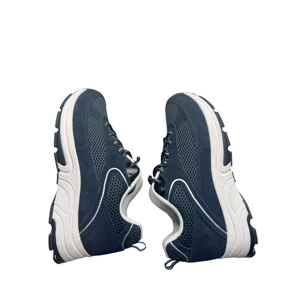 Drew Aaron Shoes Men's 8 Wide Navy Combo New Orthopedic - Picture 7 of 8